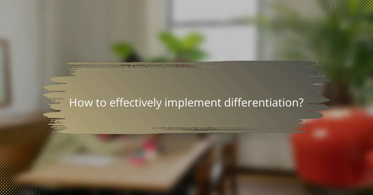 How to effectively implement differentiation?